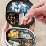 Small Weekly Pill Organizer - Black
