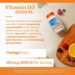 Doctor's Best Vitamin D3 125mcg 5000 IU 360 Softgels - Image 3